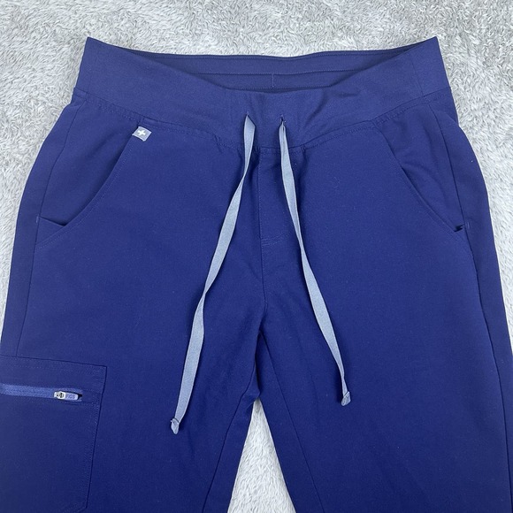 Figs Women Small Zamora Jogger Scrub Pants Navy Blue Medical Workwear W18SW2005P - Picture 3 of 13